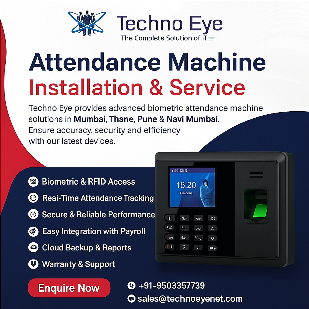 Attendance Machine in Mumbai, Thane and Pune.